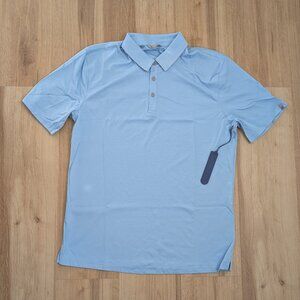 NWT Willy Athletic Polo Pima Cotton Blend Malibu Blue Short Sleeve Men’s XL